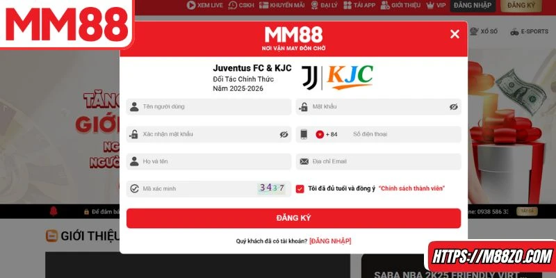 Các bước chi tiết để đăng ký MM88 